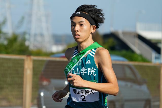 4区区間賞の青山学院大学・黒田朝日選手(写真：SportsPressJP/アフロ)