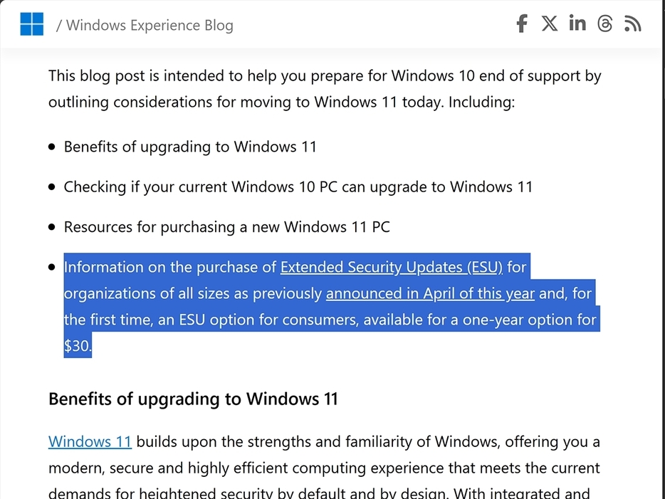 Windows Experience Blogの該当記事