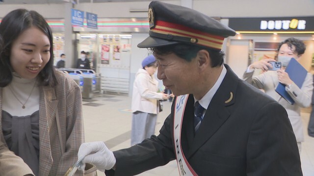 JR岡山駅で行われたオープニングイベント