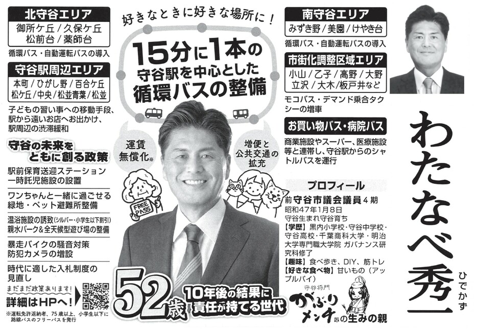 守谷市長選挙　選挙公報