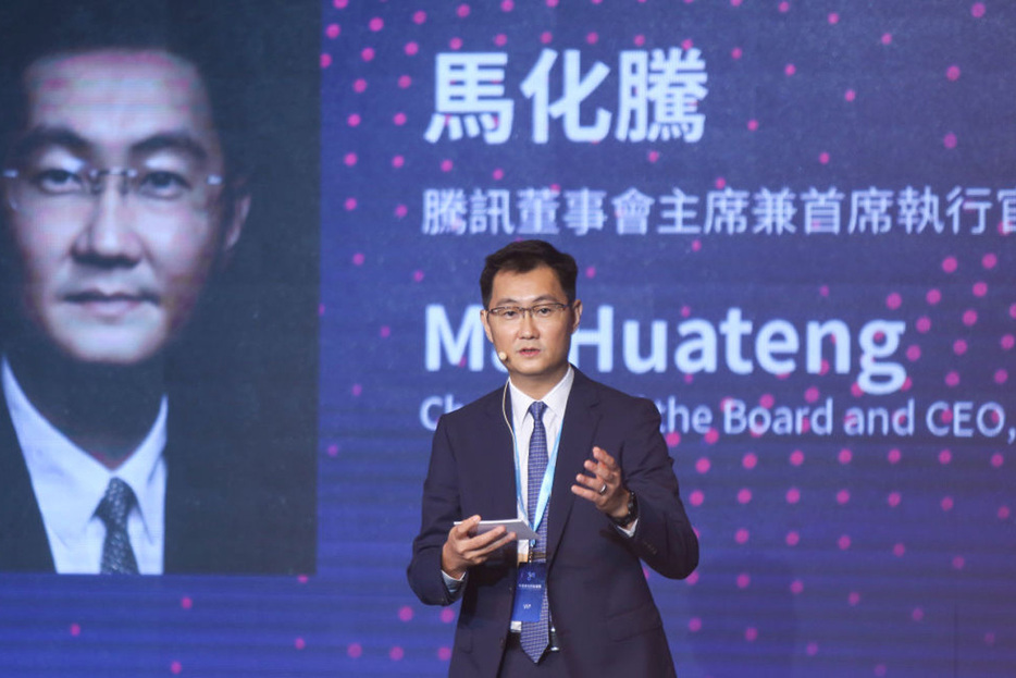 テンセント・ホールディングスの会長でCEOの馬化騰（Chen Xiaomei/South China Morning Post via Getty Images）