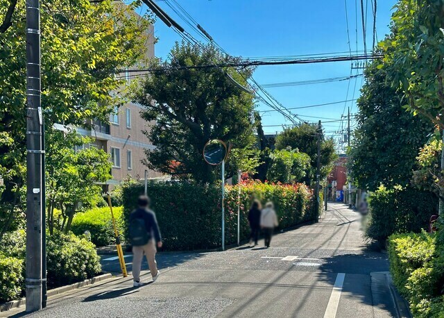 永福町の住宅街は緑が多く、散歩しているだけでもストレス解消になりそう