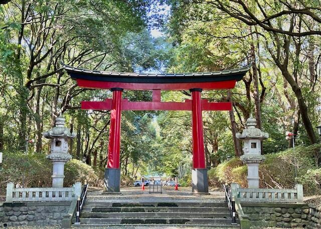 入口の鳥居から本殿まではそこそこの距離があり、なかなかの迫力