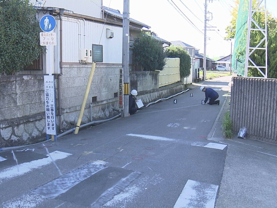 事故があった現場 愛知県日進市