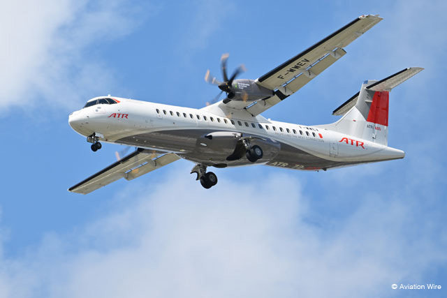 JCASがリース導入するATRのATR72-600＝24年7月 PHOTO: Tadayuki YOSHIKAWA/Aviation Wire