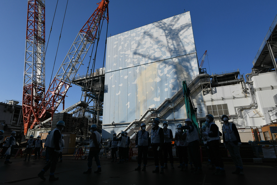 東京電力福島第１原発２号機＝２０１９年２月、福島県大熊町