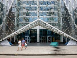 <p>The office building housing the offices of Brevan Howard Asset Management LP, in London, Aug. 23, 2021. </p>