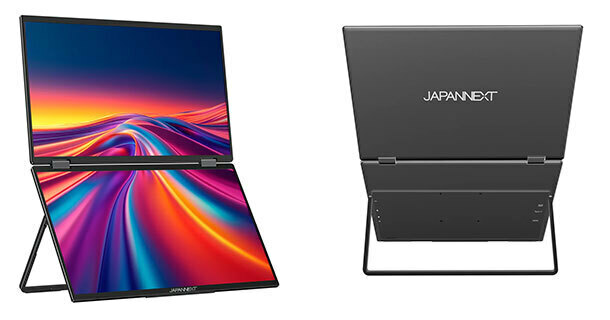 JAPANNEXT、フルHD対応15.6インチ×2枚を備えたデュアルモバイル液晶ディスプレイの予約を受け付け中