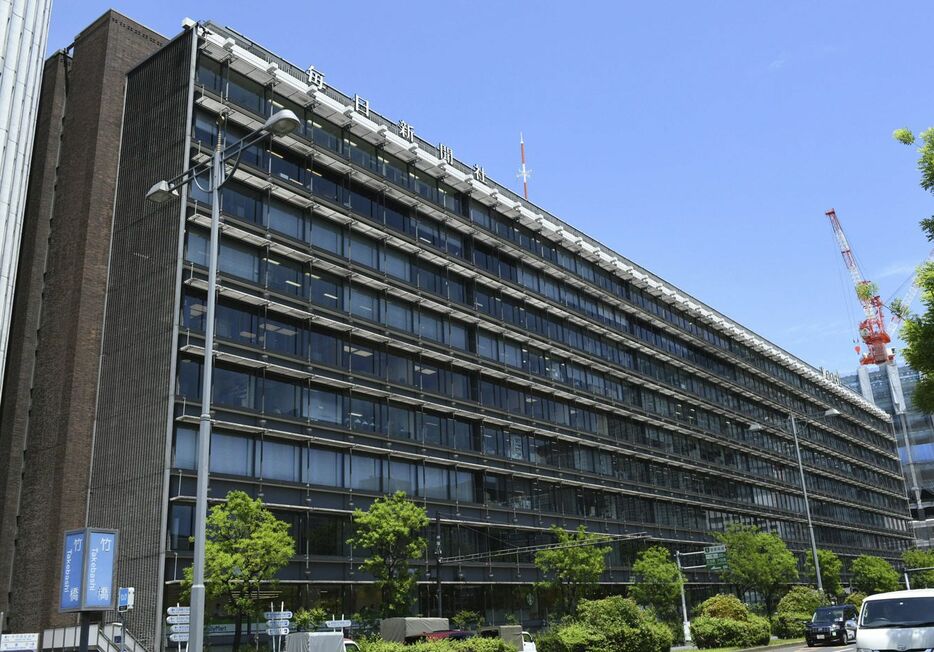 2019年5月27日、毎日新聞社東京本社の外観 毎日新聞社東京本社の外観・資料 - 写真＝共同通信社