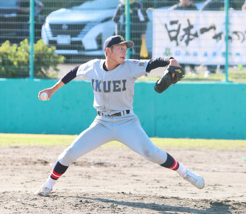 杉崎は６回から２番手で好投した