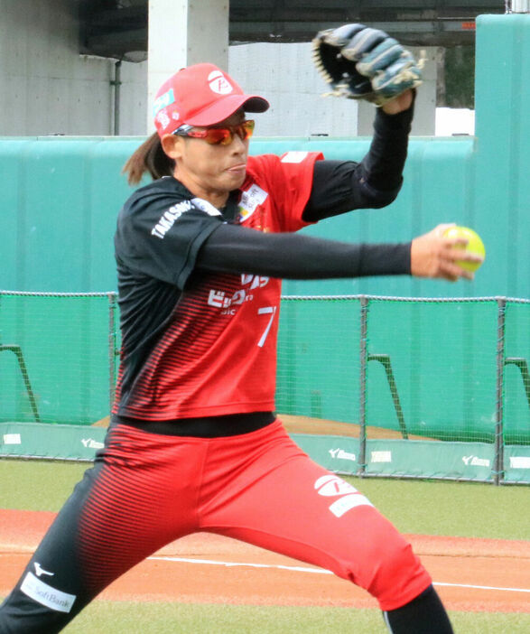 先発し、力投した上野由岐子