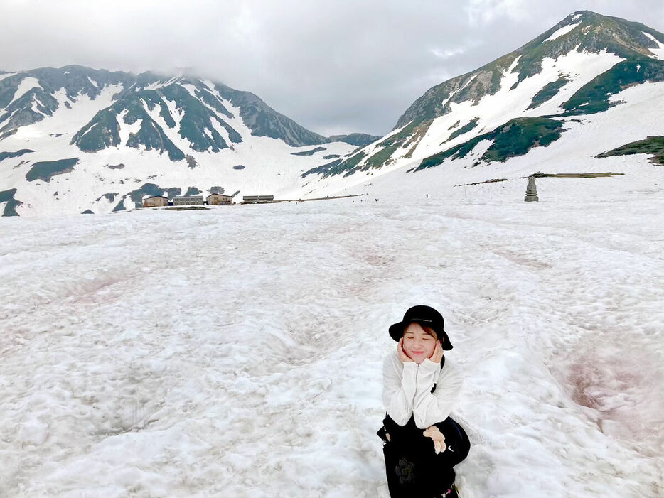 今夏、富山の立山アルペンルートに行った際の佐藤アナ