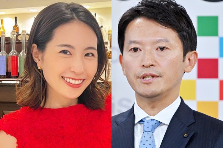 主張が食い違う折田楓社長と斎藤元彦知事（時事通信フォト）