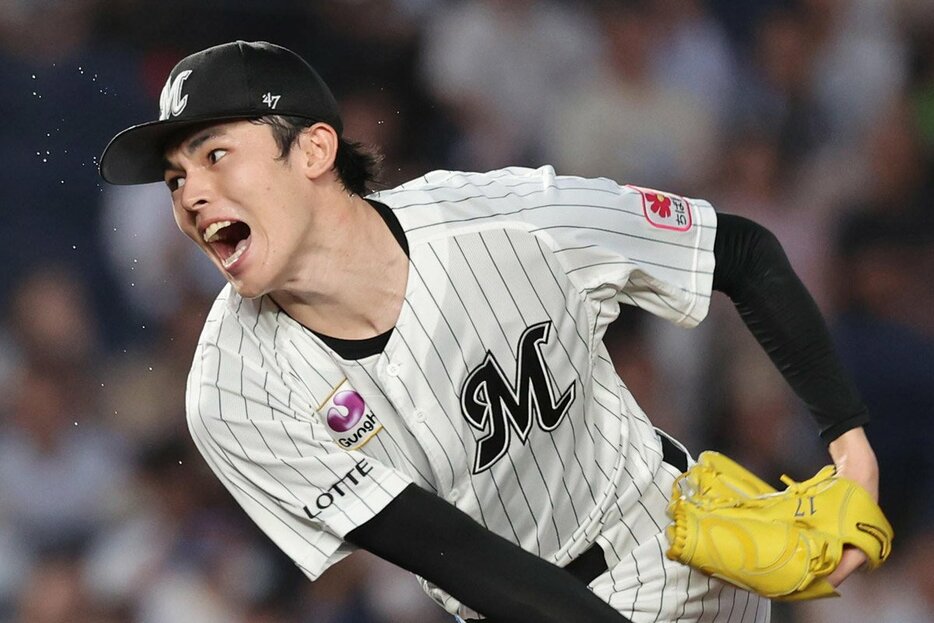 鷹打線相手に７勝目をマークした佐々木朗希（８月３０日）