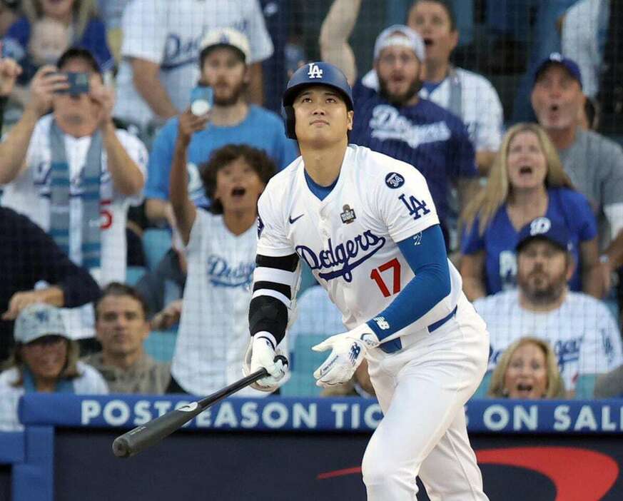 ドジャース・大谷翔平＝ドジャースタジアム（水島啓輔撮影)