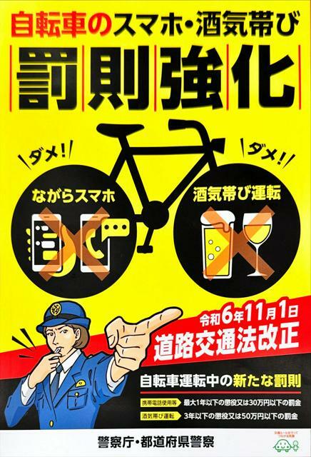 自転車の罰則強化を知らせるチラシ=大阪府警提供