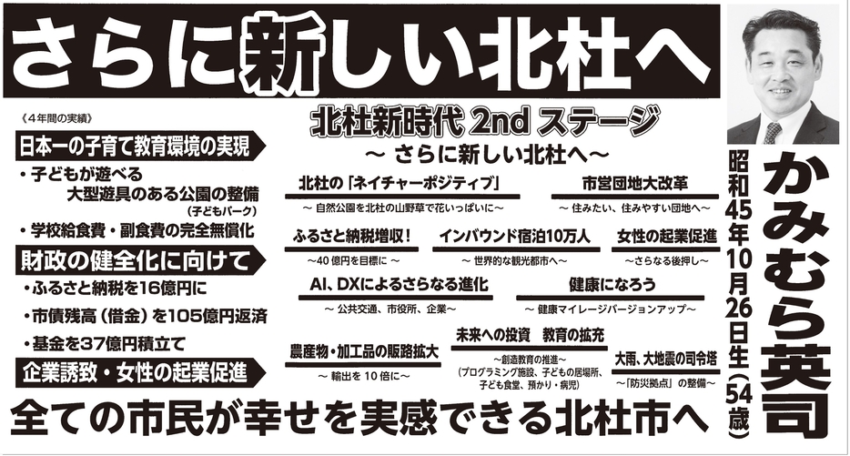 北杜市長選挙　選挙公報