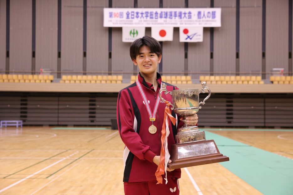 写真：全日学優勝で評価を覆した徳田幹太（早稲田大学）/撮影：ラリーズ編集部