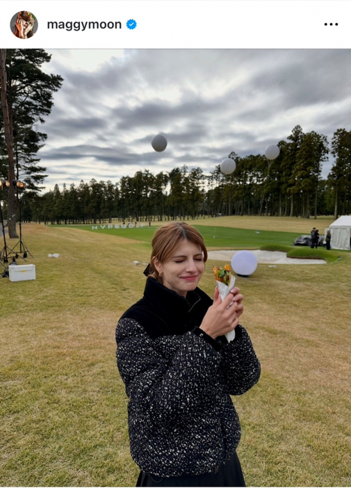 マギー「Thanks for a fun golf day」（写真はインスタグラム ＠maggymoon より）