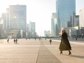 Commuters in La Defense, Paris. Photographer: Zula Rabikowska/Bloomberg