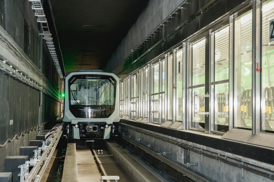 マカオLRT横琴線の横琴駅トンネル部（資料）＝2024年9月（写真：澳門輕軌股份有限公司）