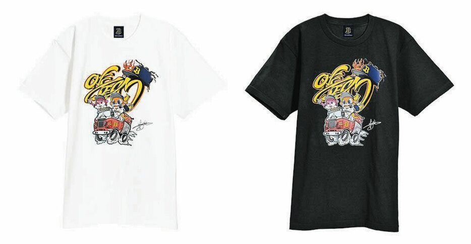 Ｂｕｆｆａｌｏｅｓ　鈴木博志画伯イラストＴシャツ（ＯＮＥ　ＴＥＡＭ）＝球団提供