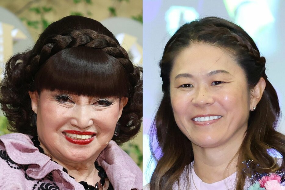 黒柳徹子(左)と澤穂希さん