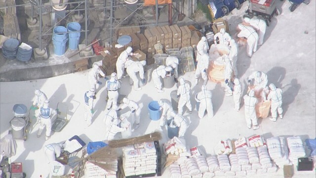 鳥インフルエンザが発生した養鶏場　三豊市　8日