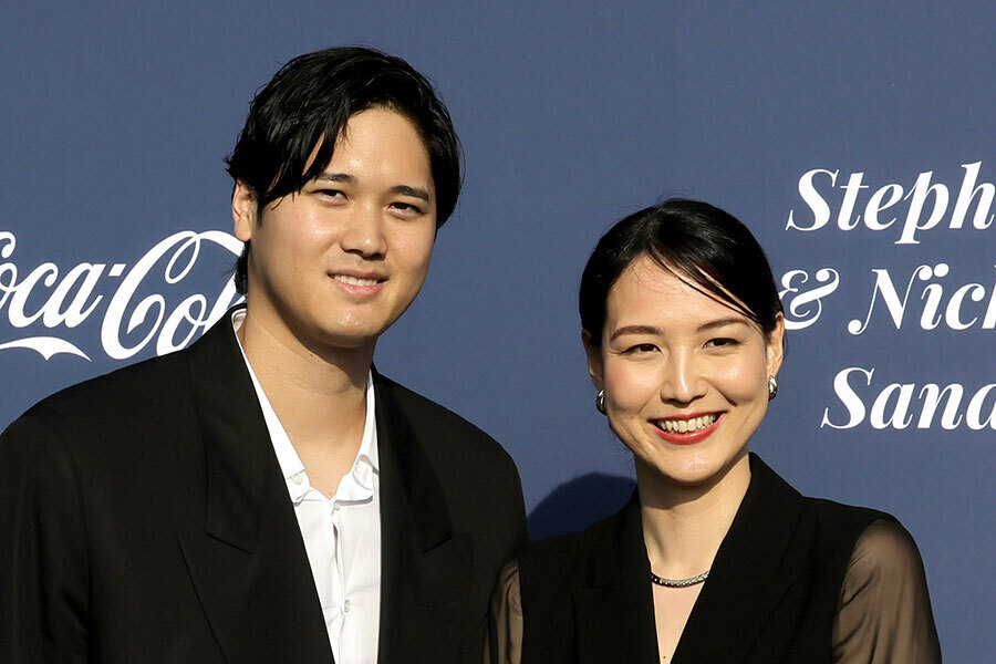 ドジャース・大谷翔平（左）と真美子夫人【写真：Getty Images】