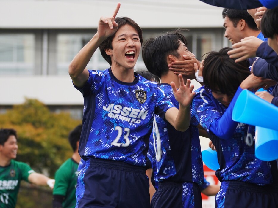 決勝ゴールで主役の座をさらった実践学園高DF美濃島想太(3年=FC LAVIDA出身)(Masashi TSUCHIYA)