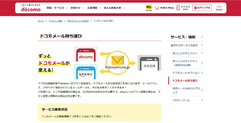 （画像は「ドコモ」公式サイトより引用）