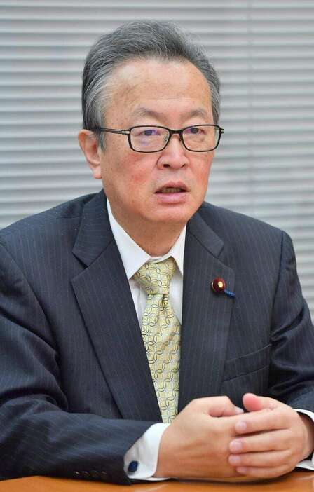 自民党の船田元・元経済企画庁長官＝東京都千代田区（三尾郁恵撮影）