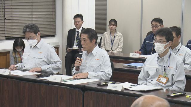 愛媛県の対策本部会議（１日午後９時）