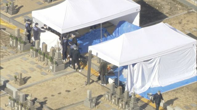 高齢女性の遺体が見つかった霊園（奈良市）