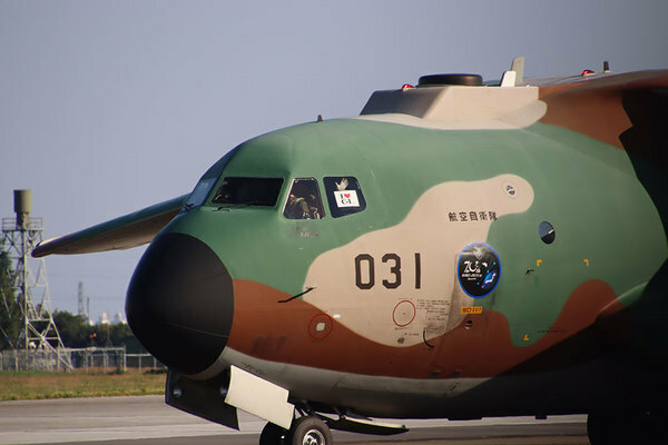 ラストフライトに出るC-１の31号機（乗りものニュース編集部撮影）。