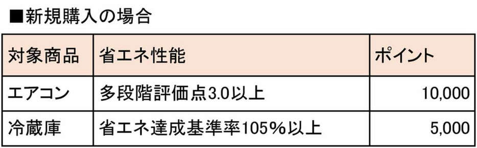 （表は東京ゼロエミポイント公式サイトを基に筆者作成）