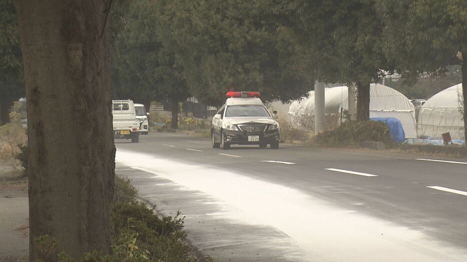 塩酸を中和するためにまかれた石灰（千曲市）