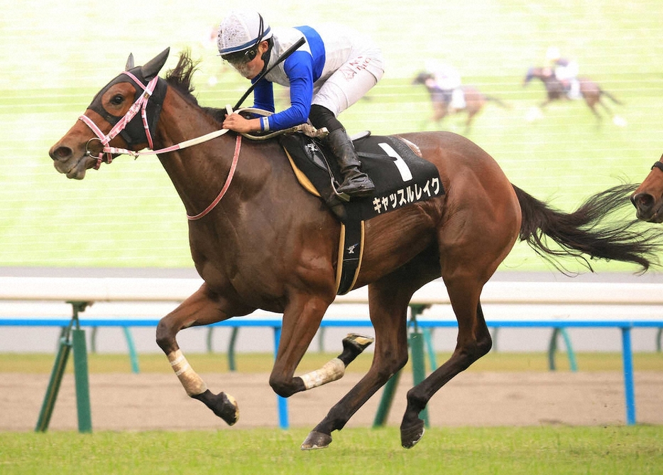 ＜秋明菊賞＞レースを制したキャッスルレイクと田口貫太騎手（撮影・中辻　颯太）