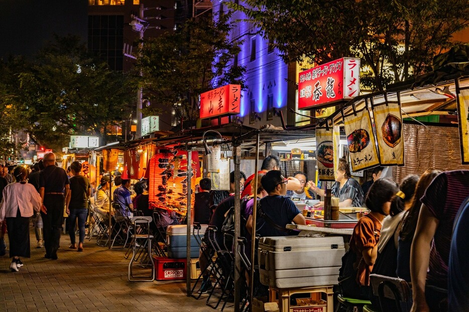 ▲ 長浜のラーメン屋台。（Shutterstock)