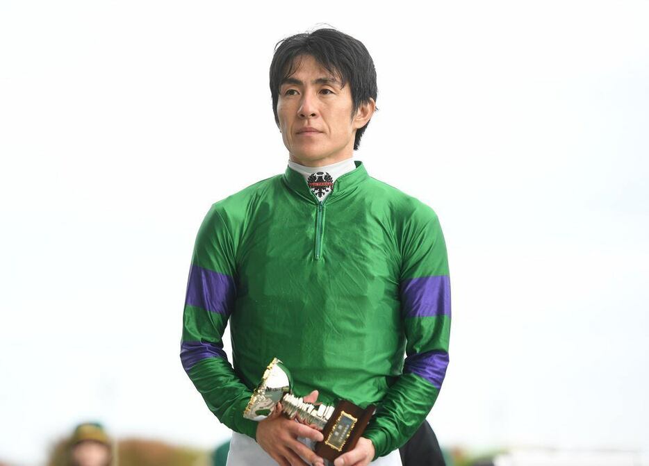 秋の福島リーディングに輝いた丹内祐次騎手＝17日、福島競馬場（撮影・菅原和彦）