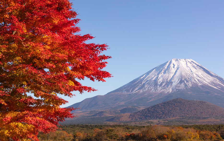 富士山が見える紅葉スポット（画像イメージ／写真AC）