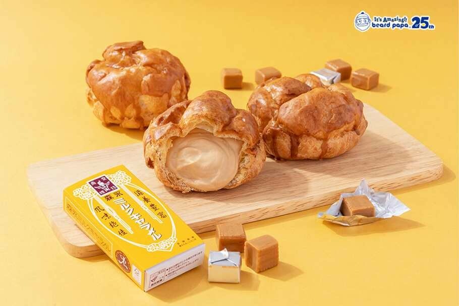 ビアードパパに懐かしの味の森永ミルクキャラメル風味のシュークリームが登場！　