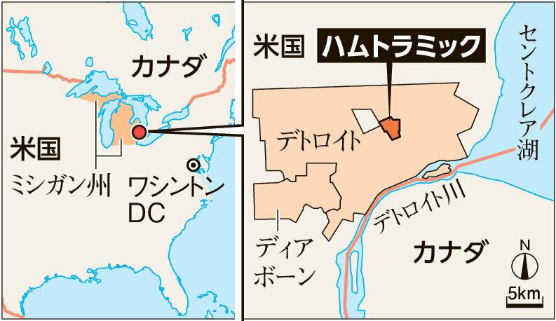 ミシガン州の地図