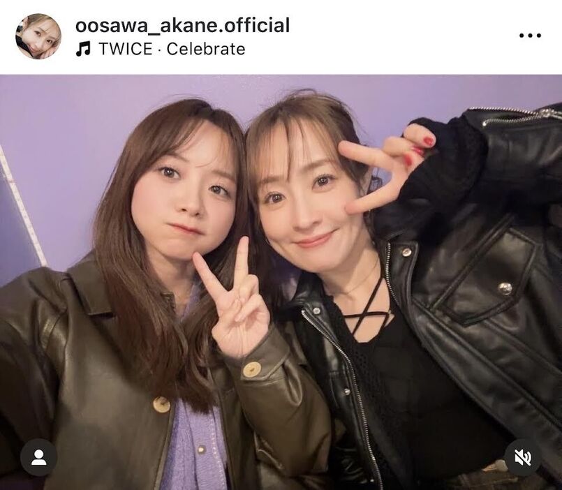 大沢あかねのインスタグラム（＠ｏｏｓａｗａ＿ａｋａｎｅ．ｏｆｆｉｃｉａｌ）より