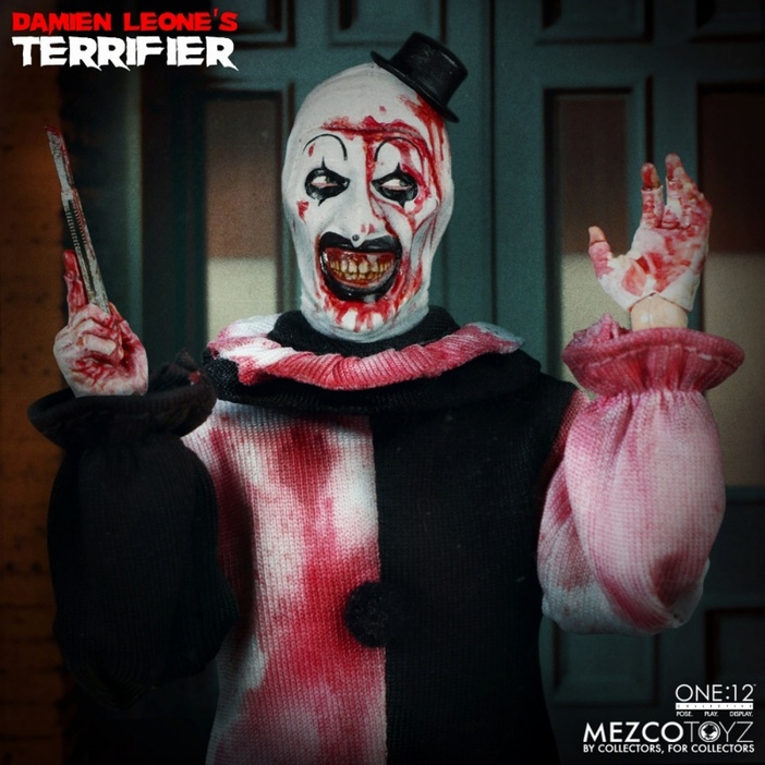 『テリファー』の残酷ピエロはフィギュアもブルータル！(「ワン12コレクティブ/ Terrifier テリファー: アート・ザ・クラウン 1/12 アクションフィギュア DXエディション」)