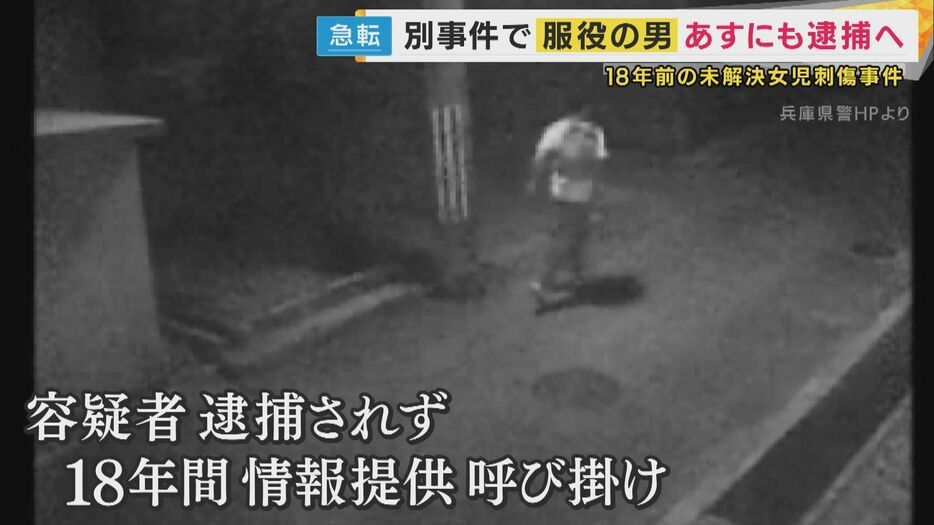 不審者が映った防犯カメラの映像