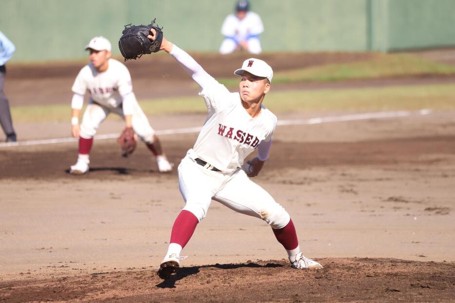 完封勝利をあげた中村 心大投手（2年）