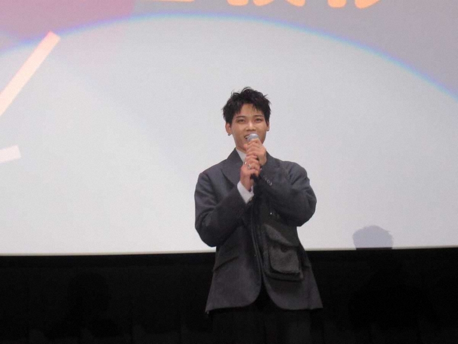 映画「あたしの！」の舞台あいさつに登場した木村征哉