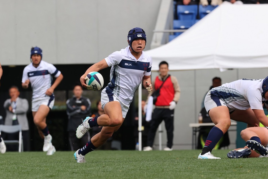 今季絶好調の大阪桐蔭を牽引するSH川端隆馬（撮影：松本かおり）