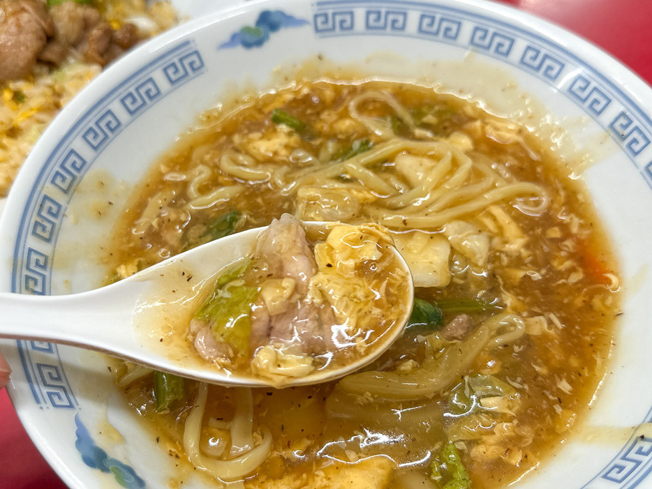 ターローメンの餡をチャーハンにかけてみて！